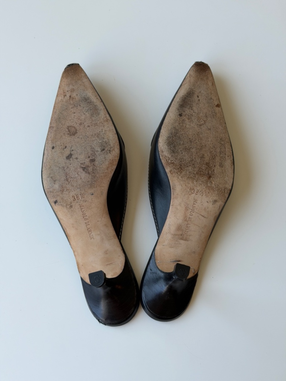 Manolo Blahnik Vintage black leather mules, IT 38.5 - Picture 12 of 12